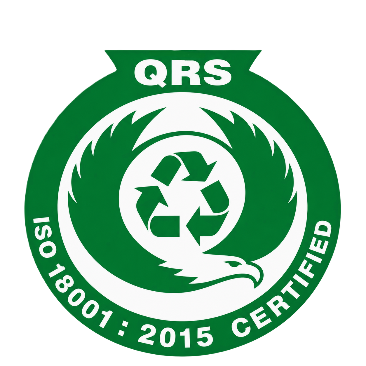 QRS ISO 18001:2015 certified badge
